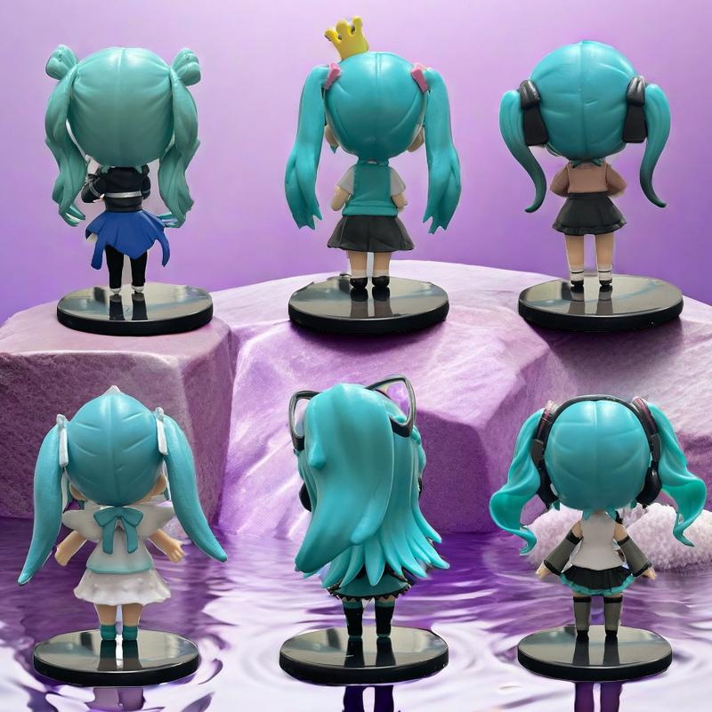 Product Introduction of Mô Hình Nhân Vật Hatsune Tương Lai, Hàng Mới Về, 6 Mũ Nhỏ Quà Tặng Hàng Hóa Anime, Bộ Dụng Cụ Nhà Để Xe Ô Tô, Đồ Trang Trí Mô Hình, Bộ Sưu Tập 1417 Người 8