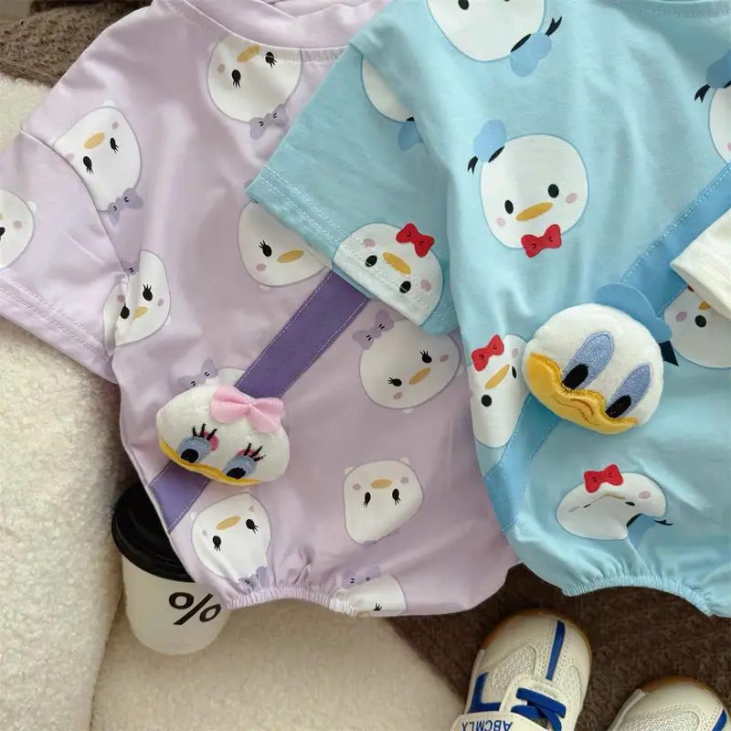 Bộ body ngắn tay bodysuit áo liền quần bộ đồ liền thân Babyshop88vn cho bé trai bé gái M16.2.25-7 Jumpsuit xanh vàng tím 4