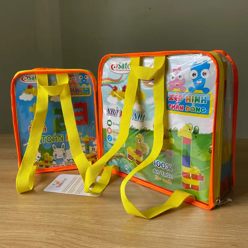 Bộ Xếp Hình Loại To Nhựa An Toàn Hàng Việt Nam Cho Bé Từ 1 Tuổi - Toy, Tháo Lắp 2