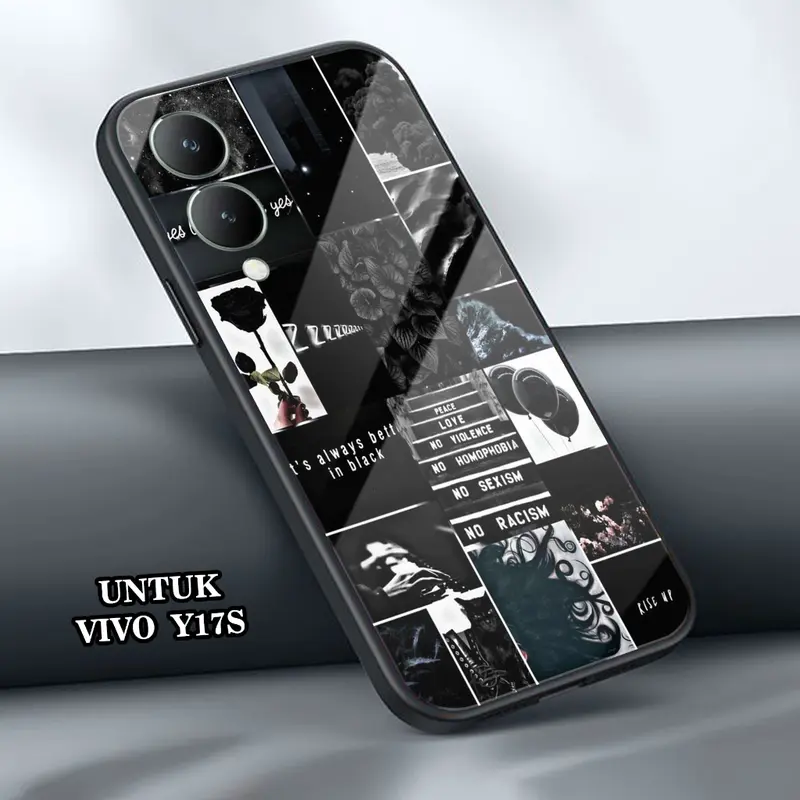 Case VIVO Y17S - Casing Hp VIVO Y17S - Motif ( AESTHETIC ) - Silikon Hp  VIVO Y17S - Softcase Glass Kaca - Case 2D Glossy - Kesing Hp - Hardcase Glossy - Case Terbaru - Cassing - Cod 2