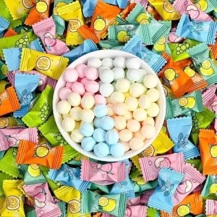500g kẹo ngậm trái cây mix 12 vị gần 500 cái