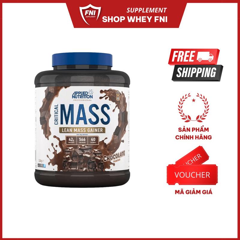 Applied Nutrition – Critical Mass Professional – Lean Mass Gainer 2.4KG 16 Lần Dùng Sữa Bổ Sung Calo
