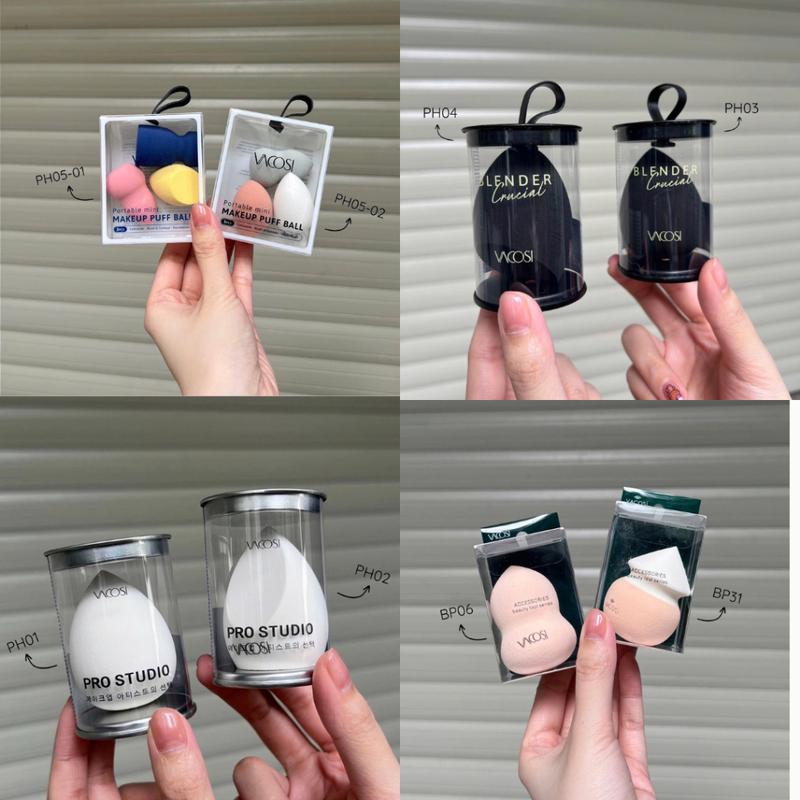 Mút trang điểm Vacosi Chính hãng  Bông phấn ướt makeup mút tán kem nền Cosmetic Nữ Women Mỹ Phẩm 0