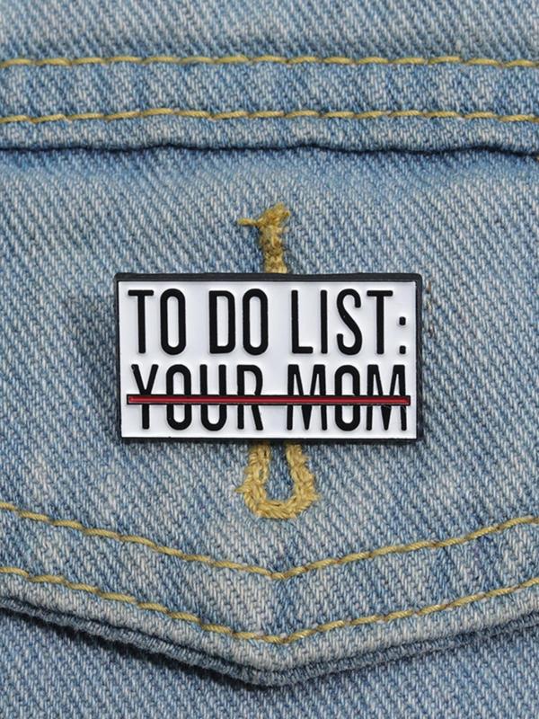 Letter Pattern Brooch, Cute Clothes Brooch for Women & Men, Fashion Brooch for Daily Clothing Decor, Trendy All-match & Exquisite Brooch for Birthday Gift 3