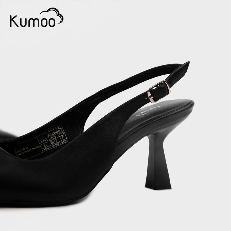 Product Introduction of Giày Cao Gót Mũi Nhọn KUMOO JESSI HEEL Giày Slingback GCG-KUMO-022-A Màu Đen Da Thật Vừa Vặn Mềm Mại 13