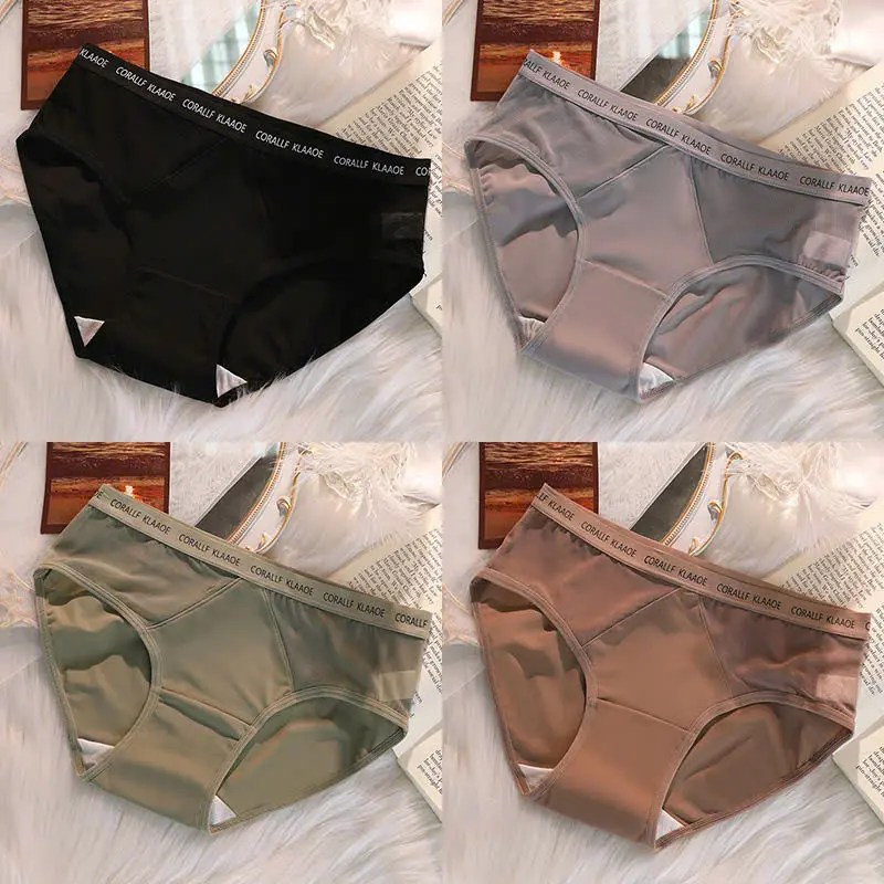 Set 10 Quần Lót Nữ Su Lạnh viền lưới cạp chữ khoẻ khoắn mát đẹp Woment 2