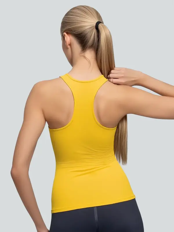 Women's Solid Color Sports Tank Top, Breathable Comfortable Sports Vest, Ladies Sportswear for Indoor Outdoor Wear 8