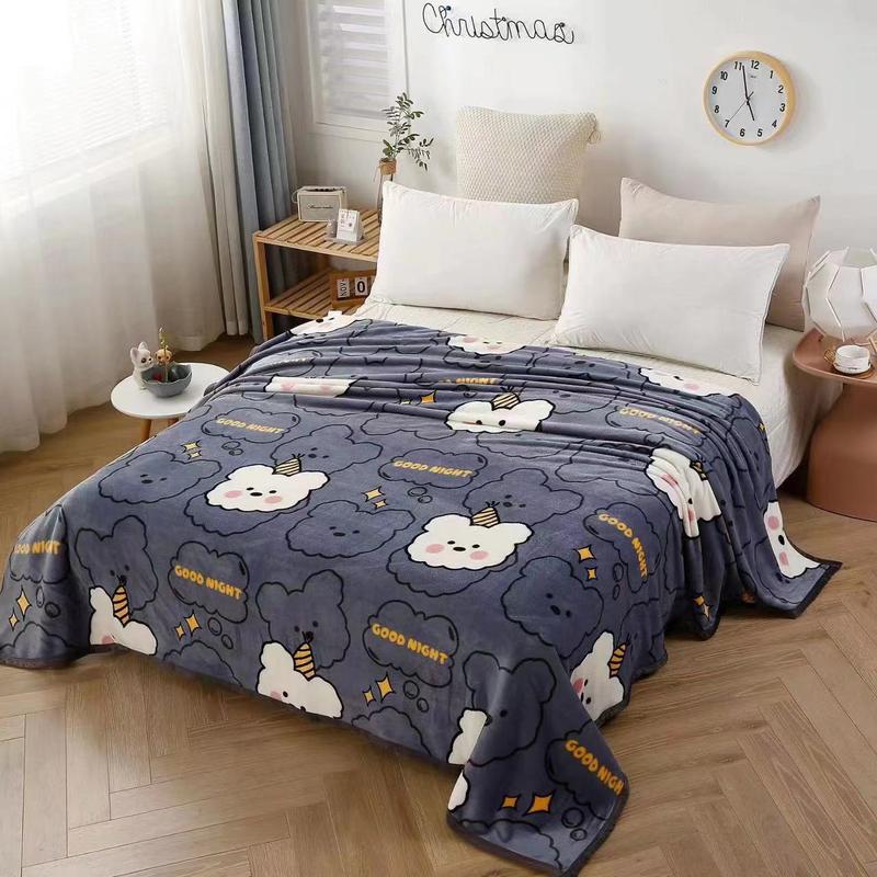 Chăn tuyết nhung mỏng chăn tuyết nỉ nhung mền đắp 4 mùa văn phòng mềm mịn không sổ không rụng lông kích thước 2m x 2m3