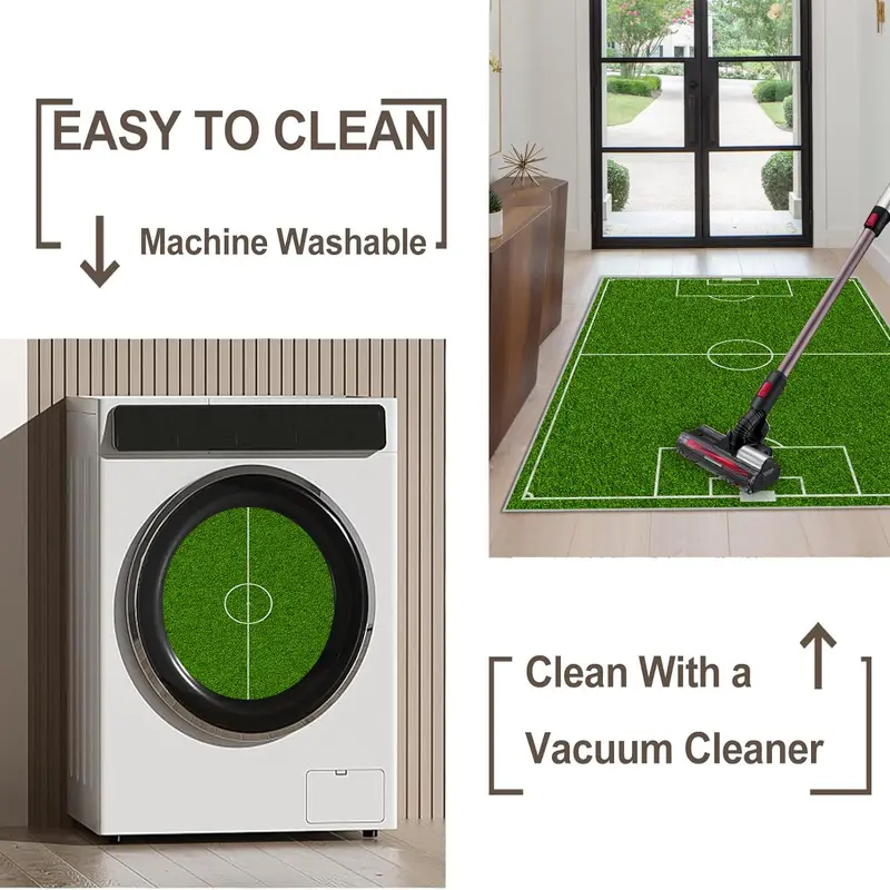 Cartoon Soccer Field Pattern Area Rug, 1 Count Non-slip Soft Floor Mat, Rectangle Decorative Carpet for Home Living Room Bedroom, Home Decor 6
