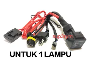 Kabel Relay set Lampu HID Projie Projector Biled LED H4 Motor Mobil