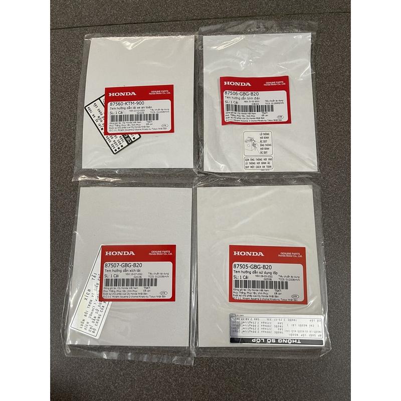 tem thông số xe wave nhỏ zx 100 hàng chính hãng 87560KTM900 87506GBGB20 87507GBGB20 87505GBGB20