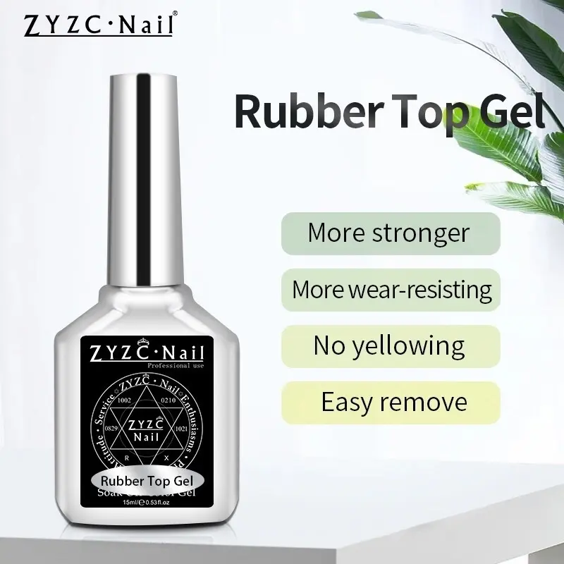ZYZC RUBBER BASE AND TOP GEL UNTUK KUKU YANG LEMAH Nail Polish 1