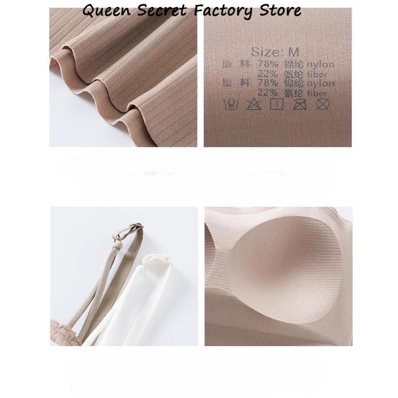 2 in 1 Ice Silk Cold Camisole with chest pads, thin beautiful back anti-slip bra+Top 8