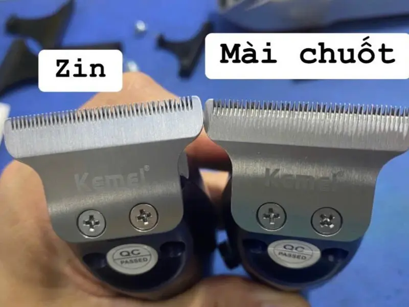 Tông Đơ Bấm Viền Kemei 5021 bản ĐỘ PIN, MÀI CHUỐT LƯỠI 2