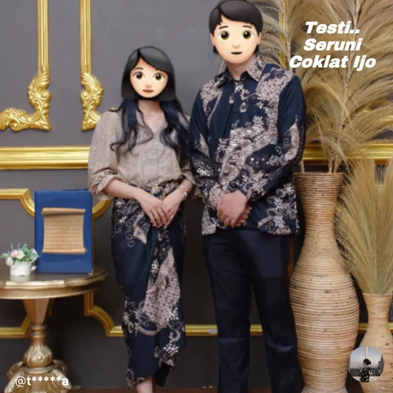 FILOSOFI KEBAYA - ROK LILIT BATIK COUPLE  LENGAN PANJANG COUPLE PASANGAN part 3 Kondangan Motif Mewah Tebal Seragam 6