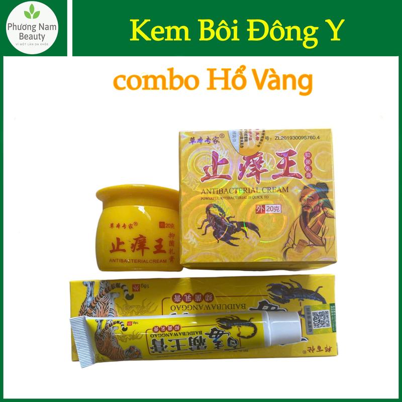 combo kem bôi da liễu Hổ Vàng cao cấp cho các tình trạng viêm da cơ địa