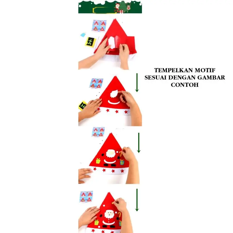 DIY TOPI NATAL - Mainan Edukasi Membuat Topi Natal Anak 1