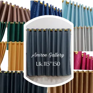 GORDEN JENDELA PINTU SMOKRING PENDEK UK. 115X120 DAN 115X150 GORDEN RUANG TAMU, GORDEN KAMAR katun kain