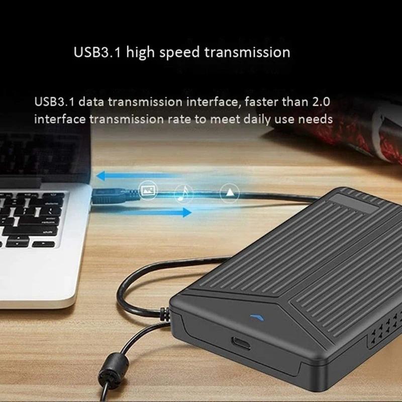 Product Introduction of USB 3.1 Mobile Hard Disk Box 2.5 Inch SATA Hard Disk Box SSD Enclosure Support 15mm Hard Drive for Computer Notebook 7