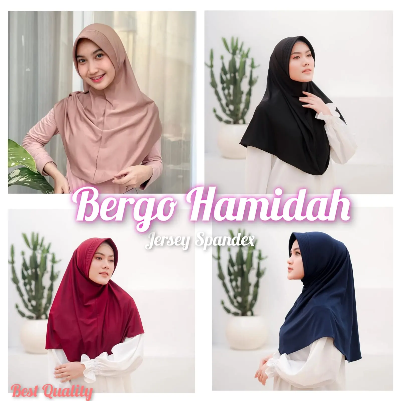 HIJAB BERGO HAMIDAH MENUTUP DADA / DAILY HIJAB PET ANTEM JERSEY PREMIUM PRODUK LOKAL UMKM