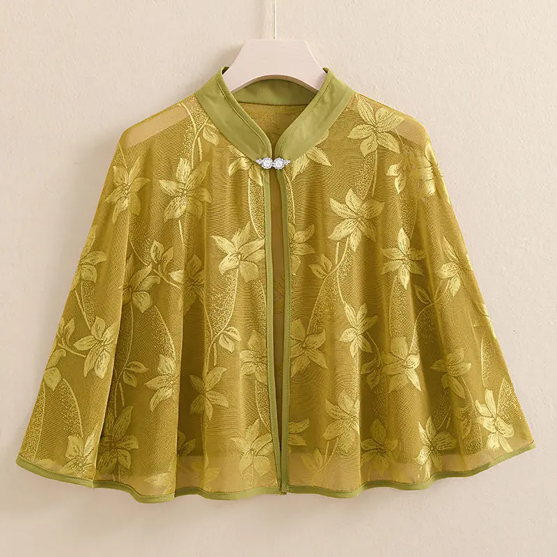 Áo Choàng Mùa Hè, Khăn Choàng Mỏng, Áo Khoác Nhỏ Quần Áo Chống Nắng Siêu Mỏng Cho Nữ, Áo Cardigan, Cỡ Lớn, Dễ Phối Đồ, Thanh Lịch, Có Thể Mặc Ngoài, Thích Hợp Cho Váy Phù Hợp, Quàng Cổ, Móc Khoá Kim Tuyến Choàng Cổ
