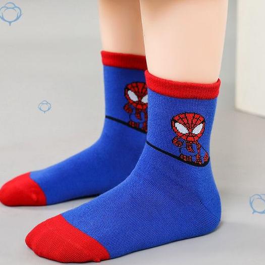 Product Introduction of Combo 5 đôi Tất cao cổ Siêu nhân nhện cotton co dãn, giữ ấm chân cho bé trai từ 2 - 10 tuổi 7