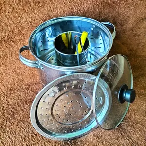 2 in 1 Dandang bakso Dandang nasi UK 22 diameter 22 tinggi 22 termurah DMS Dapur Stainless Steel