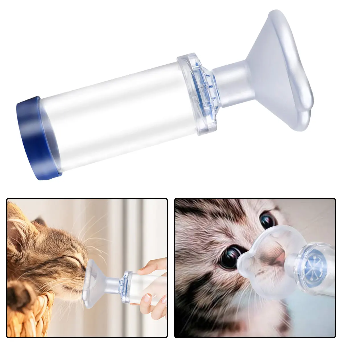 Classic Cat Dog Inhaler Spacer Veterinary Animals Aerosol Chamber ...