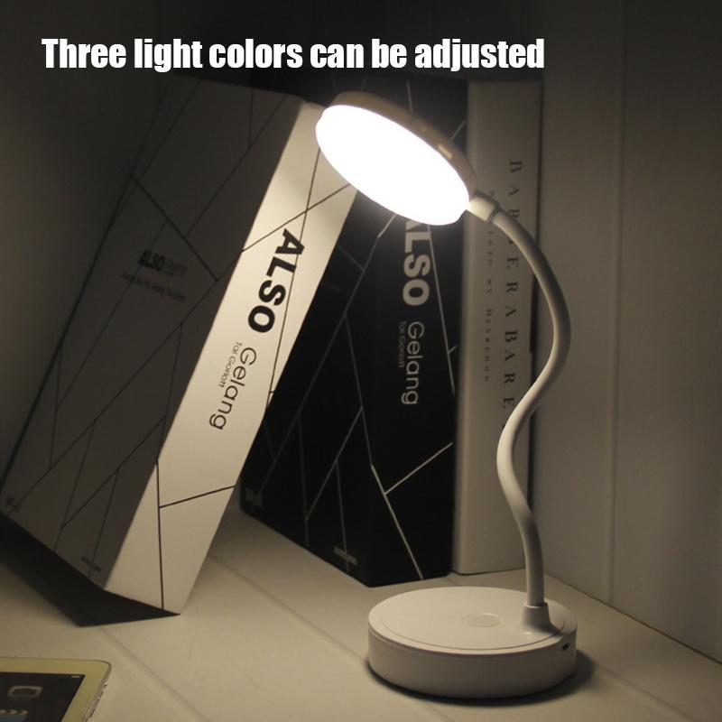 LED Eye Protection Lamp, USB Rechargeable Table Lamp, 3-color Dimming Night Light for Bedroom, Study Room & Office 6