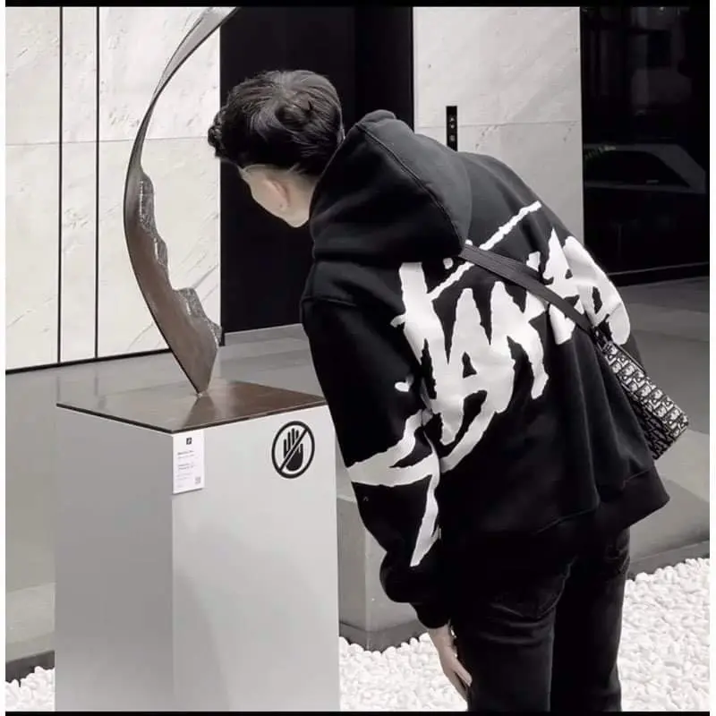 Áo Khoác In Chữ, Dành Cho Nam Và Nữ, Unisex, Dáng Rộng Vừa Vặn, Phong Cách Thường Ngày Hai Lớp, Lót Lông Cừu, Áo Hoodie Hai Lớp, Áo Hoodie Chất Lượng Cao, Thích Hợp Cho Học Sinh, Giá Cả Phải Chăng, Naph80ps Cotton Dài Tay