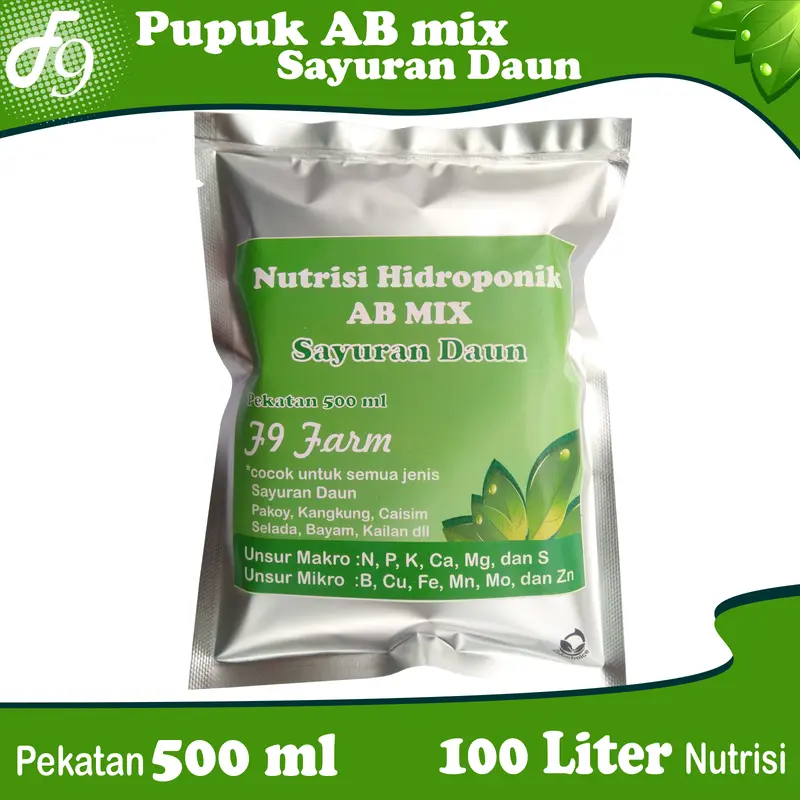 AB Mix 500 ml Serbuk Pupuk Nutrisi Hidroponik Sayuran Daun - Kualitas Premium 0
