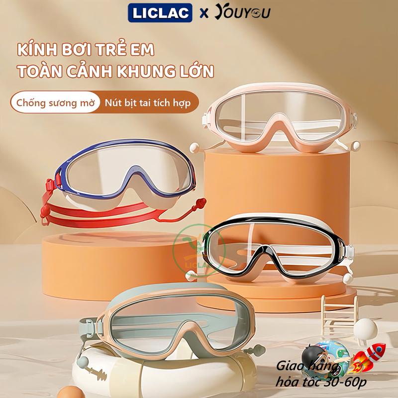 Kính Bơi Trẻ Em Youyou Toàn Cảnh Khung Lớn tầm nhìn rộng chống nước chống mờ độ nét cao KB61428