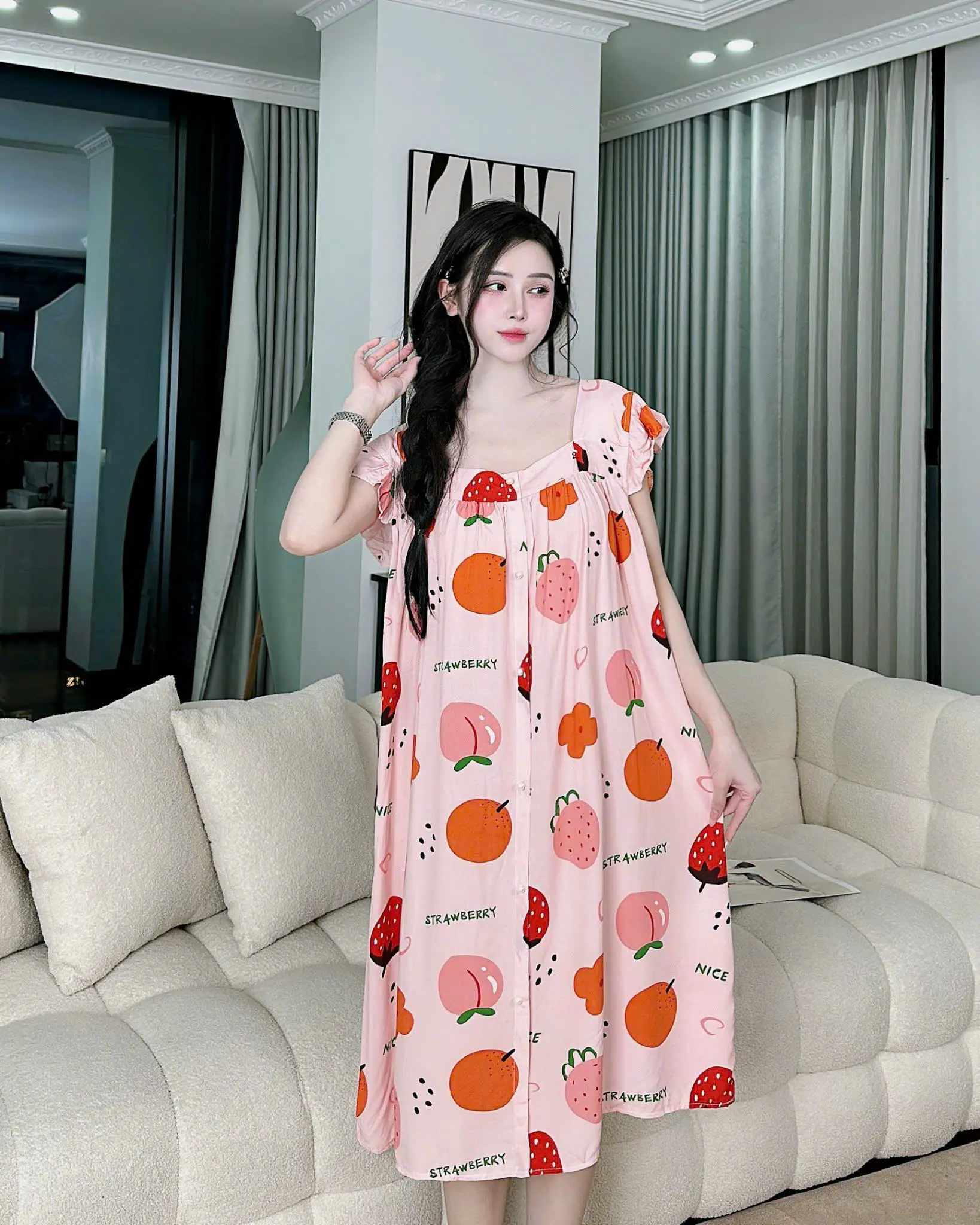 (Đủ size từ 45-100kg)Váy bầu,đầm bầu bigsize chất lanh lụa mặc hè siêu mát