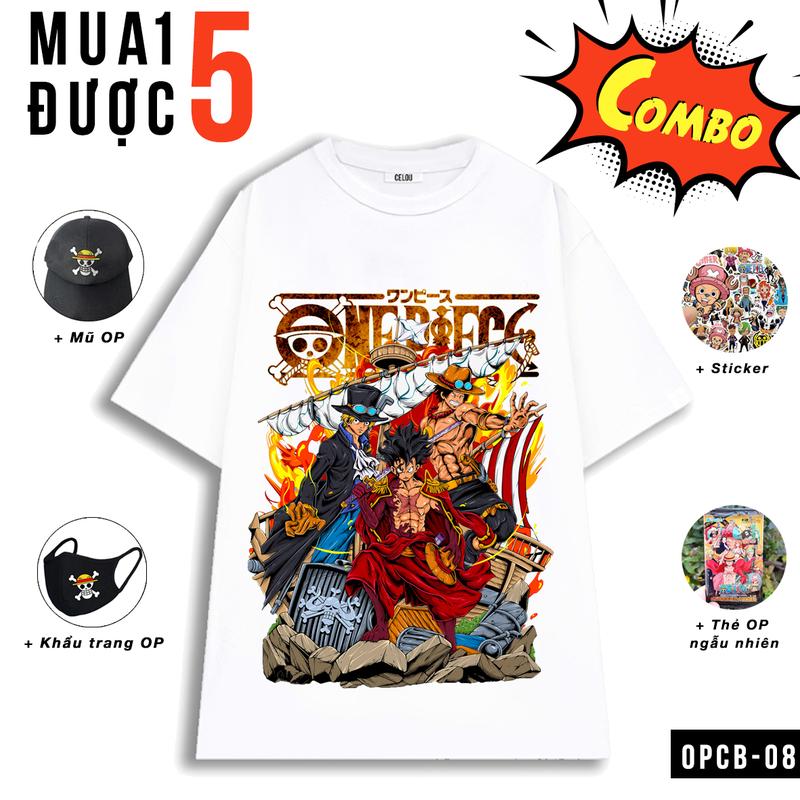 Combo hủy diệt - mua 1 được 5 | Áo thun One piece, áo phông in hình Onepiece Luffy Zoro Sanji ACE Menswear Nam 7