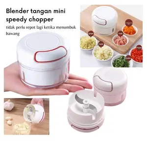 Mini Food Chopper / Blender Tarik Tangan Manual / Speedy Chopper / Alat Pemotong Giling Blender Cincang Potong Bawang Sayuran Daging Buah / CHOPPER BUMBU