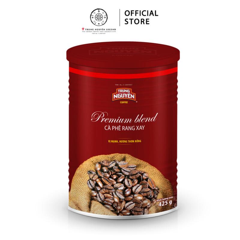 Trung Nguyên Legend Coffee Cà phê rang xay lon lớn Premium Blend - Trung Nguyên Legend - Lon 425gr Cafe coffee grounds