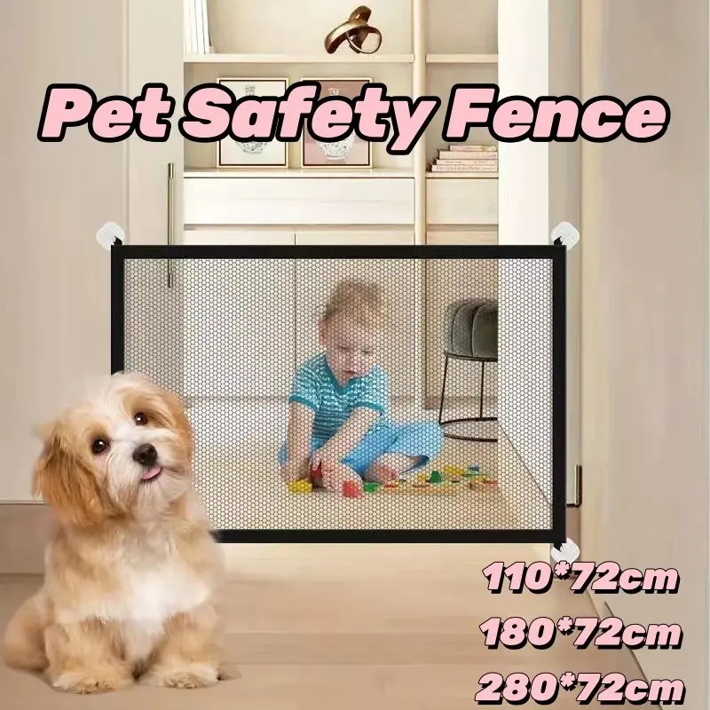 Pet Fence Cat and Dog Isolation Net Home Non Perforated Pet Safety ...