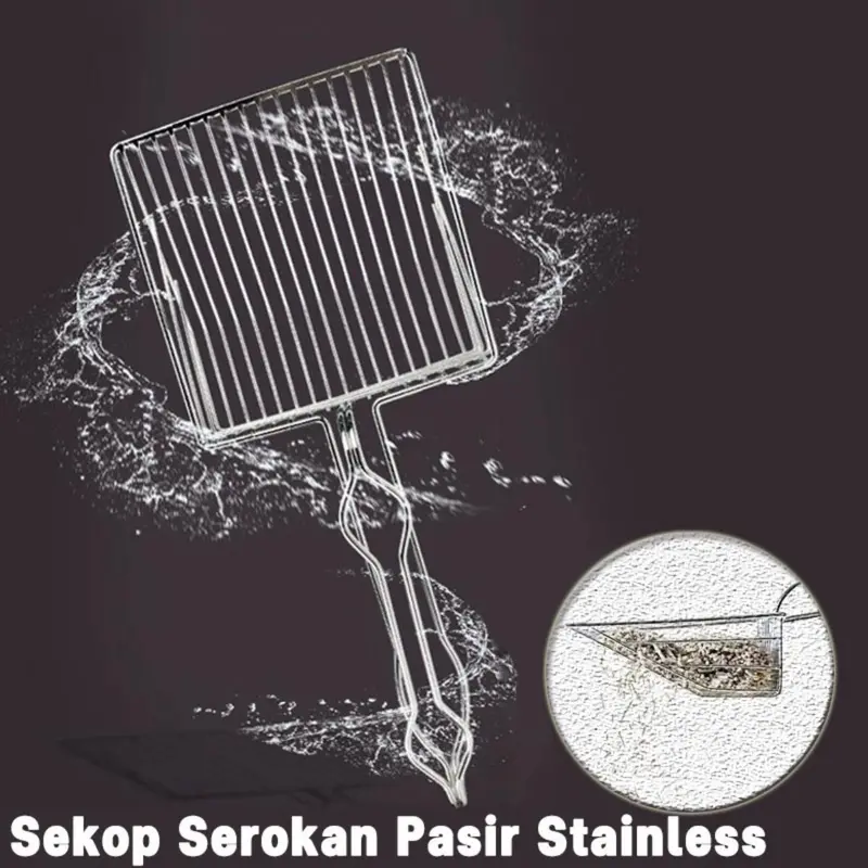 Serokan Pasir Kucing/Scoop Pasir Kucing/Sekop Debu Logam Kucing/Metal Kitten Sand Cleaner/Cat Litter Skoop/Serok Pasir Kucing 6