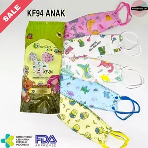 Masker ANAK KF94 MOTIF SASET isi 10pcs 3D evo korea