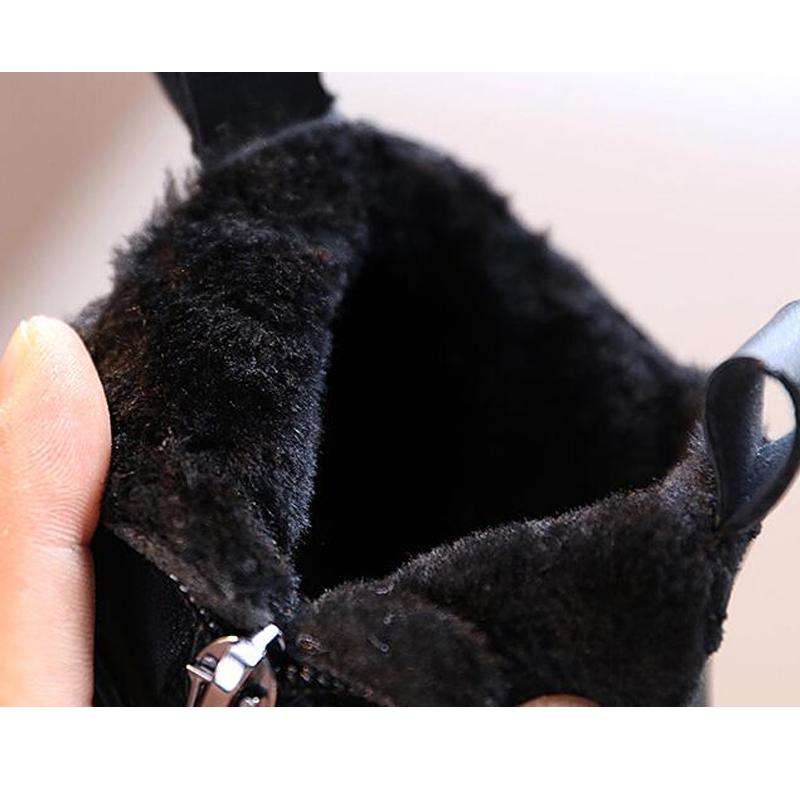 Baby Boots Autumn Winter Infant Warm Fur Shoes Newborn First Walkers Baby Toddler Boy Girl PU Leather Ankle Boots Beige, Pink 4