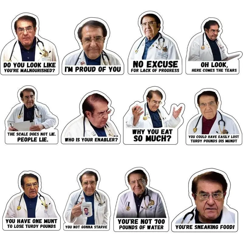 Doctor Nowzaradan Fridge Magnet, 12pcs/set Funny Doctor Nowzaradan Fridge Magnet, Decorative Sticker for Home Kitchen Office 0