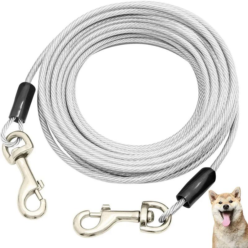 Product Introduction of Dog Tie Out Cable 3/5/10M Dog Runner For Yard Steel Wire Dog Leash With  Superior Clips Outdoor Dog Chains Large Dog Lead 0