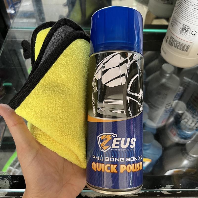 Tặng Khăn Chai Xịt Phủ Bóng Sơn Xe Máy Dàn Áo ZEUS Xịt Phủ Dưỡng Bóng Dàn Áo làm mới Xe Máy Ô Tô giúp xe bóng sáng như mới