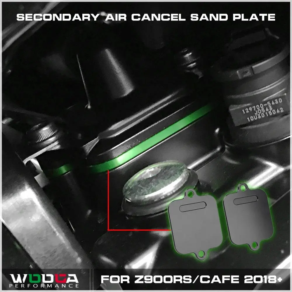 Secondary Air Cancel Sand Plate Kit Z900RS / Cafe 2018-2025 For Kawasaki Z 900RS Machined Aluminum Afterfire Protection Z900 RS