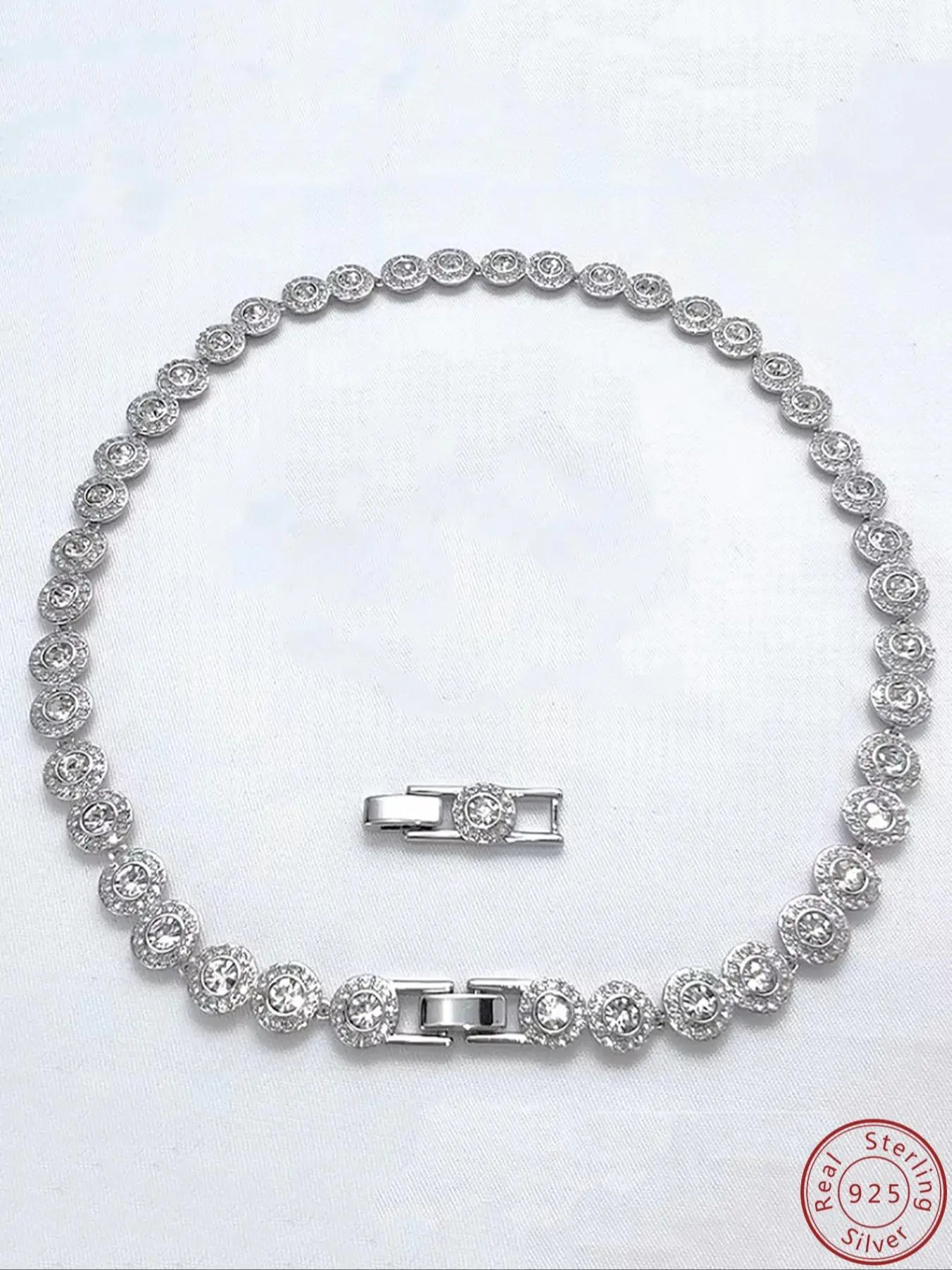 Tennis Chain Necklace, Fashion Jewelry for Party, Daily Clothing Decor, Trendy All-match & Exquisite Jewelry for Birthday Gift