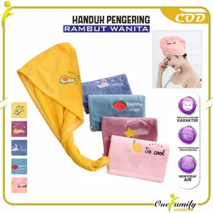 [COD] OFM C931 Handuk Keramas Pengering Rambut Wanita Karakter