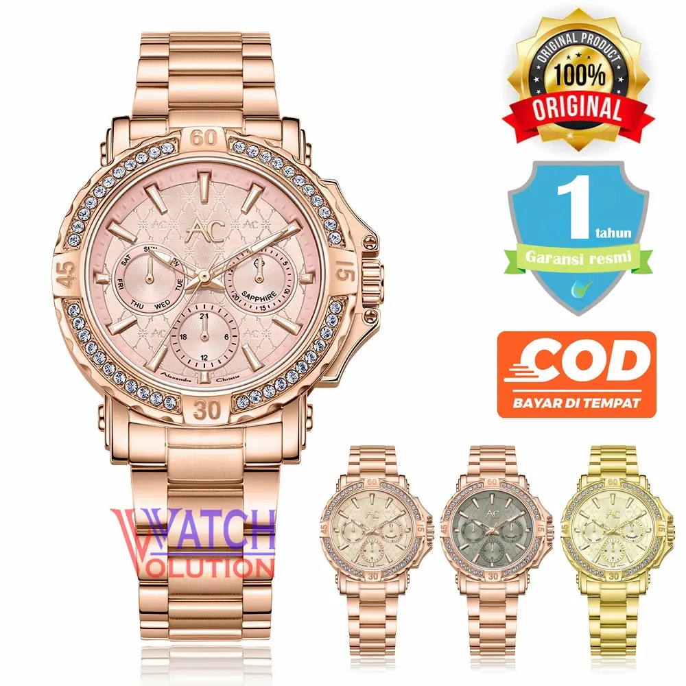 Jam Tangan Wanita Alexandre Christie AC 9205 BFB Saphire Original jam tangan  alexandre christie