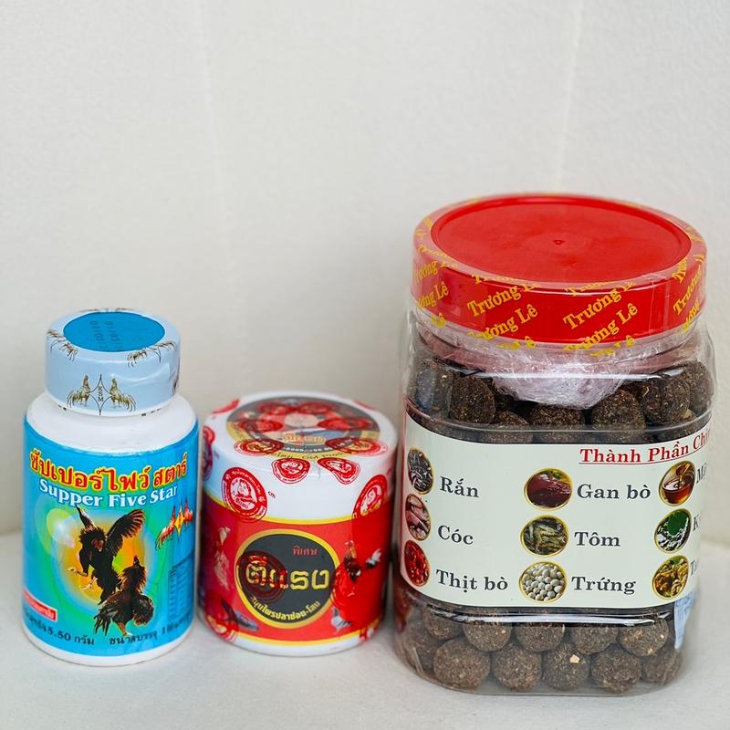  1 Tăng Gân -1 Kích Lực -1 Mồi Cóc chăm sóc gà Ngày 2v mỗi loại 