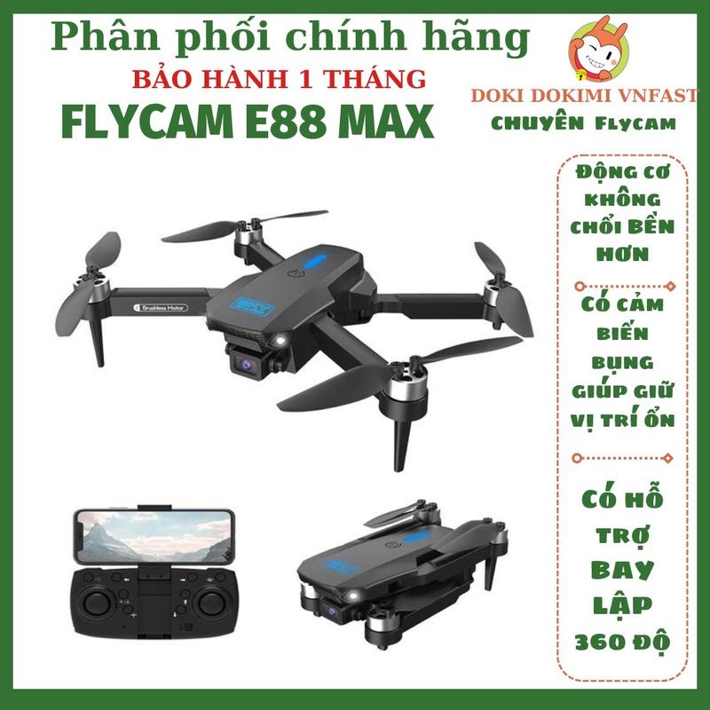 Flycam E88 Max 2023 động cơ không chổi ththángn - rẻ nhất TikTok- Bh 1 tháng Drone Chụp Ảnh Camera