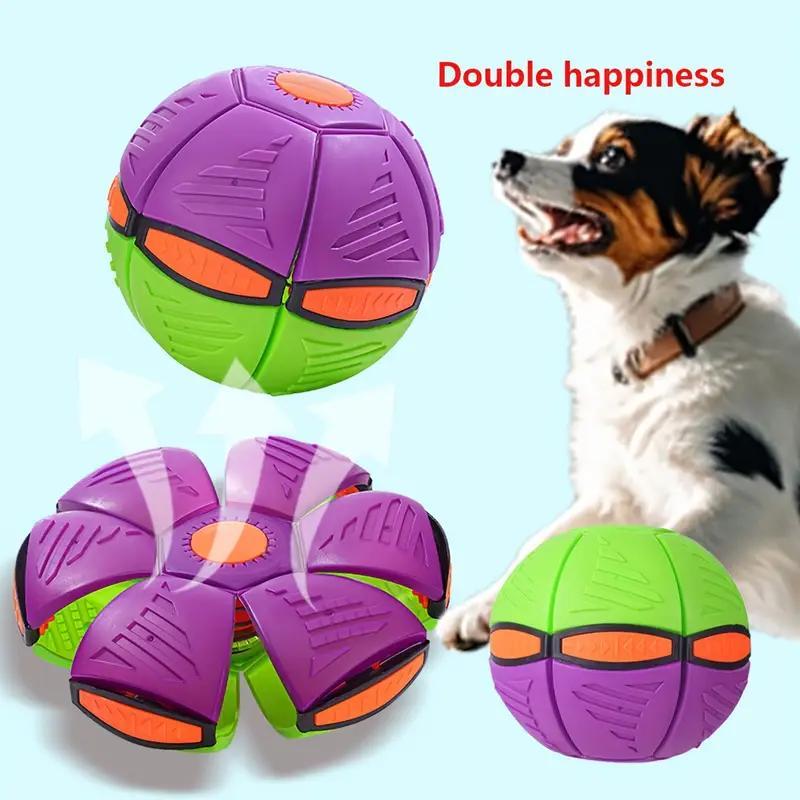Product Introduction of Transforming Ufo Ball, 1 Count Interactive Dog Toy, Durable Plastic Made Pet Chew Toy, Pet Training Toy, Dog & Cat Accessories 4